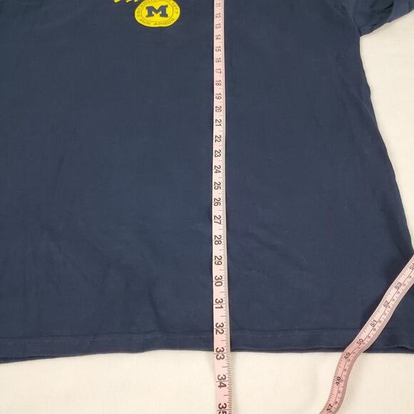 Champion Michigan Alumni T-Shirt Mens 2XL Blue Long Sleeve Cotton Crew Neck - Picture 7 of 7